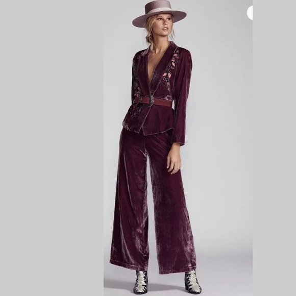 Free People Jackets & Blazers - NWT Free People Perfect Illusion Velvet Suit $450